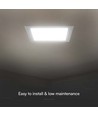 Panneau LED encastrable 6W 12cm x 12cm - Découpe : 11cm x 11cm, Dimensions : 12cm x 12cm