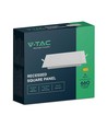 Panneau LED encastrable 6W 12cm x 12cm - Découpe : 11cm x 11cm, Dimensions : 12cm x 12cm