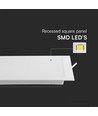 Dalle LED encastrable, 24W - Découpe : 28cm x 28cm, dimensions : 29,5cm x 29,5cm