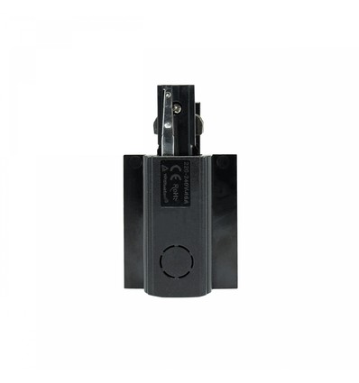 Alimentation (Droite) pour rail encastrable - Noir