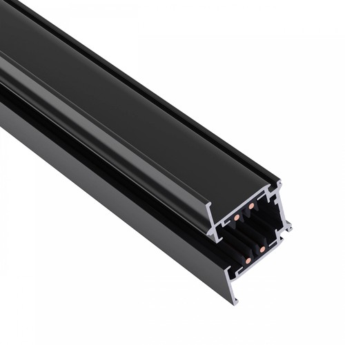 Rail triphasé 1m - Noir, 100cm, IP20, pour spots sur rail