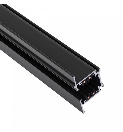 Rail triphasé 1m - Noir, 100cm, IP20, pour spots sur rail