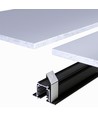 Rail triphasé 1m - Noir, 100cm, IP20, pour spots sur rail