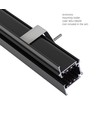 Rail triphasé 1m - Noir, 100cm, IP20, pour spots sur rail