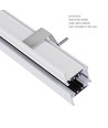 Rail triphasé encastrable 100cm - Blanc, SPS 2, aluminium, IP20, pour système de rails 230V