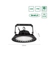 High bay LED 100W PLATEO 3 DALI - 230V, IP65, dimmable DALI