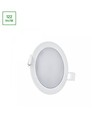 Panneau LED 6W Algine 2-en-1 encastrable/saillie - 125lm/W, Ø11,5cm, 3000K, bord blanc, rond