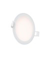 Panneau LED 6W Algine 2-en-1 encastrable/saillie - 125lm/W, Ø11,5cm, 3000K, bord blanc, rond
