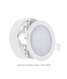 Panneau LED 6W Algine 2-en-1 encastrable/saillie - 125lm/W, Ø11,5cm, 3000K, bord blanc, rond