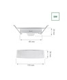 Panneau LED 6W Algine 2-en-1 encastrable/saillie - 125lm/W, Ø11,5cm, 3000K, bord blanc, rond