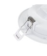 Panneau LED 6W Algine 2-en-1 encastrable/saillie - 125lm/W, Ø11,5cm, 3000K, bord blanc, rond
