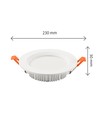 Dalle encastrable 28W Dure 3 Max - 121lm/W, IP44, Ø23cm, 3000K, garantie 5 ans
