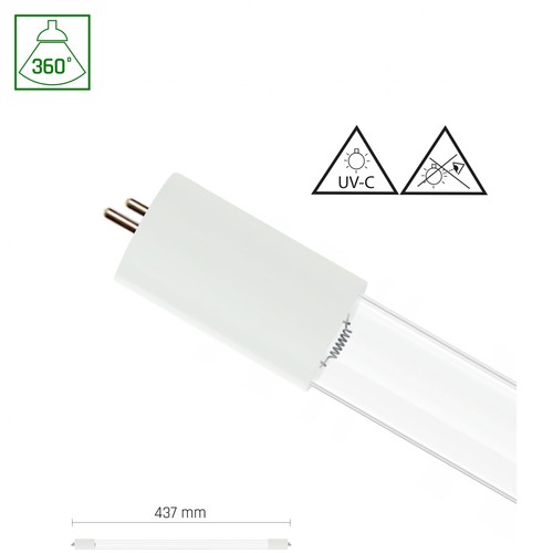 Tube fluorescent 15W TUV UVC - Spectrum