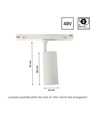 Spot 10W DALI SHIFT - 24°, Blanc, 44x157x178mm