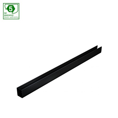 Spot noir pour rail monophasé - IP20, aluminium, sans source lumineuse