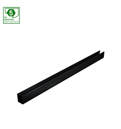 Spot noir pour rail monophasé - IP20, aluminium, sans source lumineuse