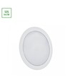 Panneau LED 12W Ø17cm 2-en-1 encastrable / saillie - 125lm/W, 3000K, rond, bord blanc