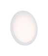 Panneau LED 12W Ø17cm 2-en-1 encastrable / saillie - 125lm/W, 3000K, rond, bord blanc
