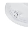Panneau LED 12W Ø17cm 2-en-1 encastrable / saillie - 125lm/W, 3000K, rond, bord blanc