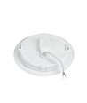 Panneau LED 12W Ø17cm 2-en-1 encastrable / saillie - 125lm/W, 3000K, rond, bord blanc
