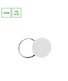 Plafonnier LED 18W Nymphea avec détecteur - IP54, 3-en-1 CCT, anneau noir/blanc, détecteur intégré