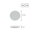 Plafonnier LED 18W Nymphea avec détecteur - IP54, 3-en-1 CCT, anneau noir/blanc, détecteur intégré