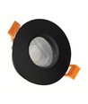 Spot encastrable GU10, IP65 - Noir, rond, sans source lumineuse