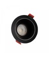 Spot encastrable GU10 avec réflecteur noir - Noir, aluminium, orientable, Trou : Ø7,5 cm, Dim : Ø8,5 cm, IP20 intérieur