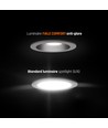 Spot encastrable Fiale Comfort - Aluminium, sans source lumineuse, IP20, bord blanc
