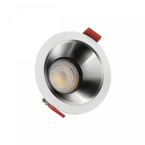 Spot encastrable FIALE COMFORT - Pour GU10, aluminium, collerette blanche, sans source lumineuse