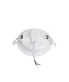 Panneau LED 6W Ø11,5cm 2-en-1 encastrable et en saillie - 750lm, 4000K, bord blanc, design rond