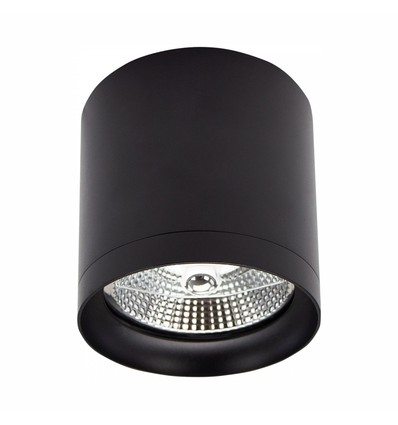 Plafonnier pour AR111 GU10 - Noir, Ø11,8cm, 11cm de haut, aluminium, sans source lumineuse