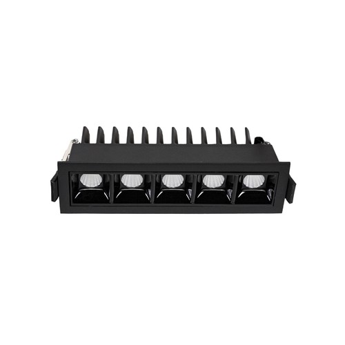 GRID Modèle L - Grille encastrée 47x45x147 mm, 13W, 45°, Noir