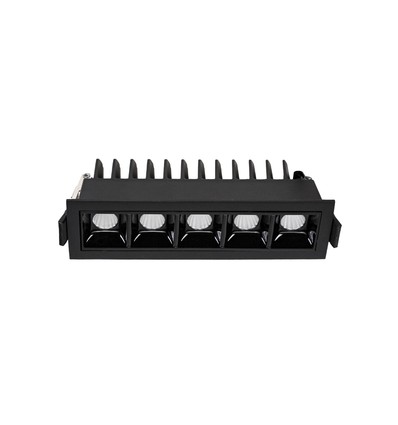 GRID Modèle L - Grille encastrée 47x45x147 mm, 13W, 45°, Noir