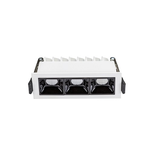 GRID Modèle M - encastré, 8W, 45 degrés blanc dimmable sans source lumineuse