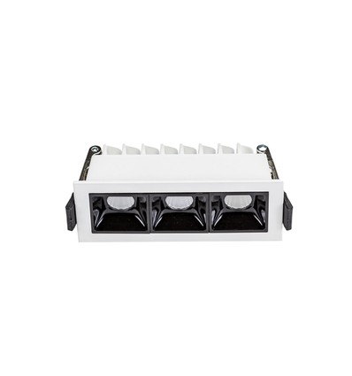 GRID Modèle M - encastré, 8W, 45 degrés blanc dimmable sans source lumineuse