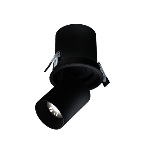 IN OUT - Modèle M - Downlight encastré, 12W 36° 100x110 mm, Noir sans source lumineuse