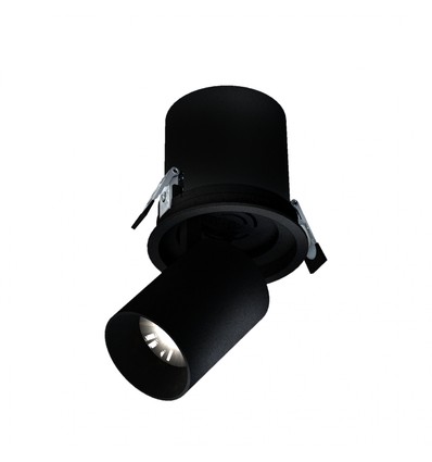 IN OUT - Modèle M - Downlight encastré, 12W 36° 100x110 mm, Noir sans source lumineuse