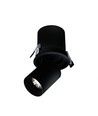 IN OUT - Modèle M - Downlight encastré, 12W 36° 100x110 mm, Noir sans source lumineuse