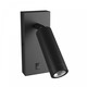 Applique murale Mini GU10 slim - Avec interrupteur, Ø3,8x9,5 cm, noir, rond, sans source lumineuse