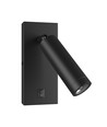 Applique murale Mini GU10 slim - Avec interrupteur, Ø3,8x9,5 cm, noir, rond, sans source lumineuse