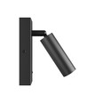 Applique murale Mini GU10 slim - Avec interrupteur, Ø3,8x9,5 cm, noir, rond, sans source lumineuse