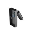 Applique murale Mini GU10 slim - Avec interrupteur, Ø3,8x9,5 cm, noir, rond, sans source lumineuse