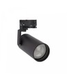 Spot rail 3 phases GU10 Madara Slim - Noir, sans source, pour ampoule MR11, max 4W LED