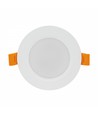 Spot encastrable LED 5W Ø9,5cm - Résistant aux éclaboussures, 230V, IP54, Trou : 7,2cm / 3,1cm de hauteur, rond, bord blanc