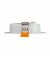 Spot encastrable LED 5W Ø9,5cm - Résistant aux éclaboussures, 230V, IP54, Trou : 7,2cm / 3,1cm de hauteur, rond, bord blanc