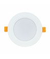 Spot encastrable 8W Ø11,8 cm - Étanche aux éclaboussures, 230V, IP54, Trou : 9,2 cm / 3,1 cm de hauteur, rond, bord blanc