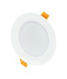 Spot encastrable 8W Ø11,8 cm - Étanche aux éclaboussures, 230V, IP54, Trou : 9,2 cm / 3,1 cm de hauteur, rond, bord blanc