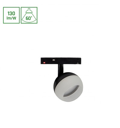 10W SYSTEM SHIFT BASIC GLOBE RING - 48V, 1300lm, 60°, 3000K, spot sur rail pour système 48V