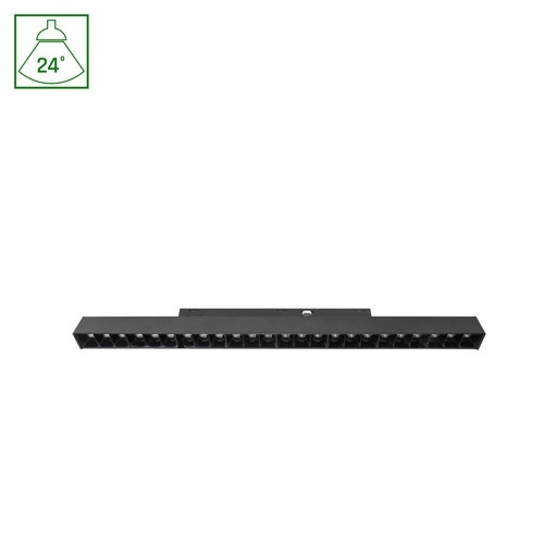18W SHIFT Basic - Grille avec Luminaire Linéaire 33cm - 3000K, Noir